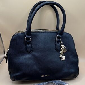 Nine West Midnight Satchel with Charm